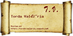 Torda Valéria névjegykártya